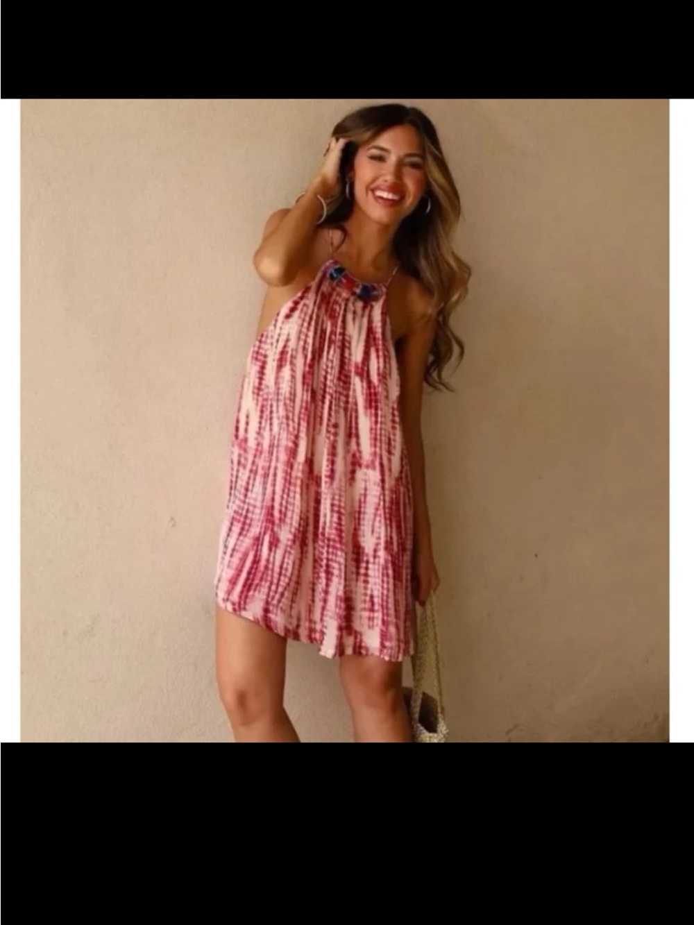 NWT ZARA BEADED TIE-DYE DRESS SIZE XL - Picture 2 of 12